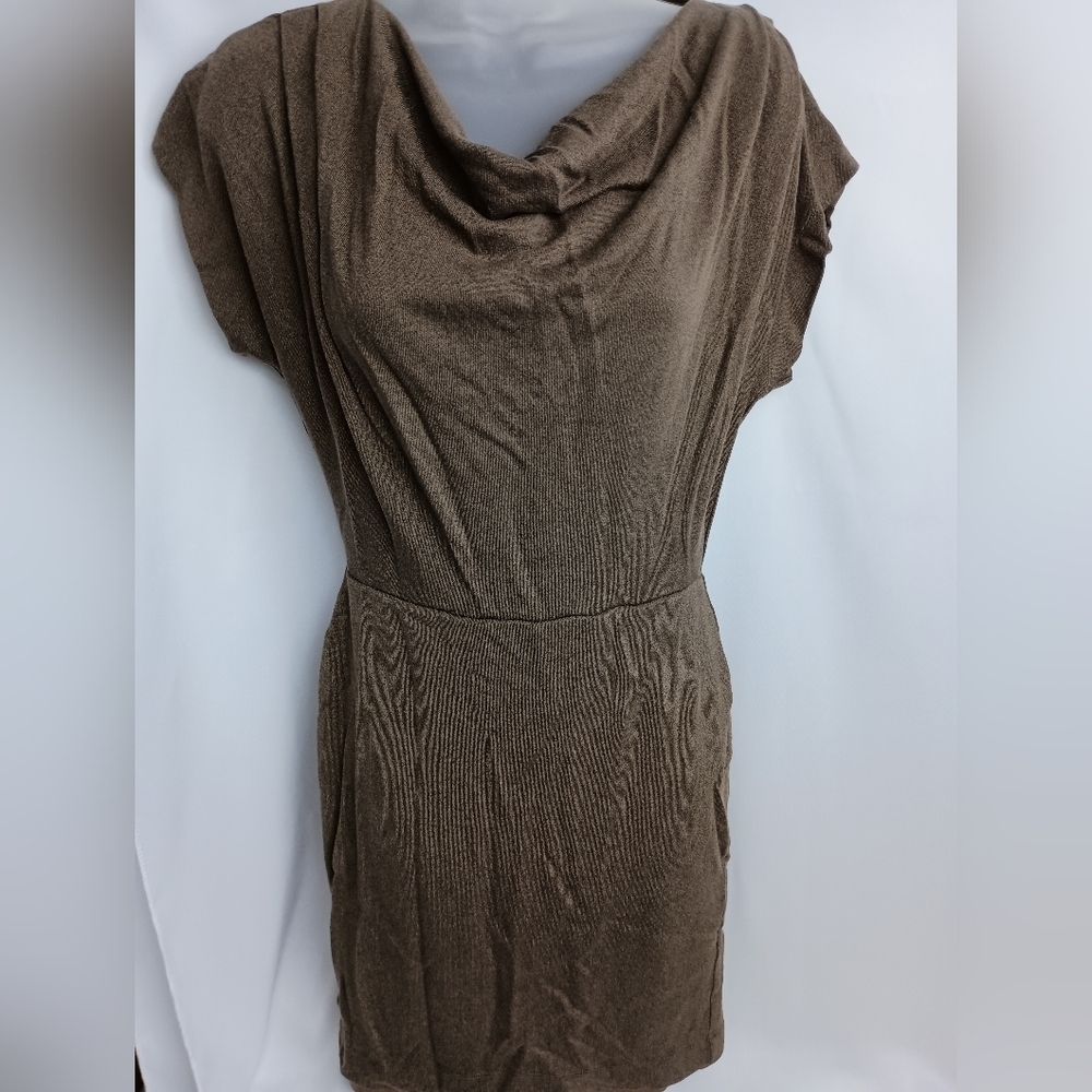 ANN TAYLOR Work Office S‎ Party Brown Women's Dress Sz S(#1,524)